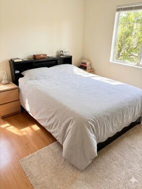IKEA BERGPALM Gray Pinstripe Duvet Cover - 100% Cotton, 86x86